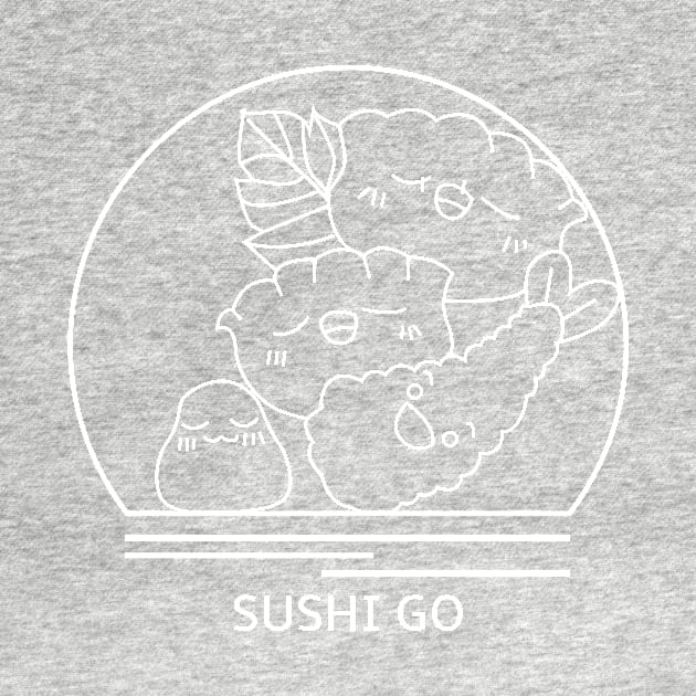 Sushi Go Minimalist Line Drawing - Board Game Inspired Graphic - Tabletop Gaming  - BGG by MeepleDesign